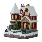 Christmas Xmas House Music Box Ornaments With Lights