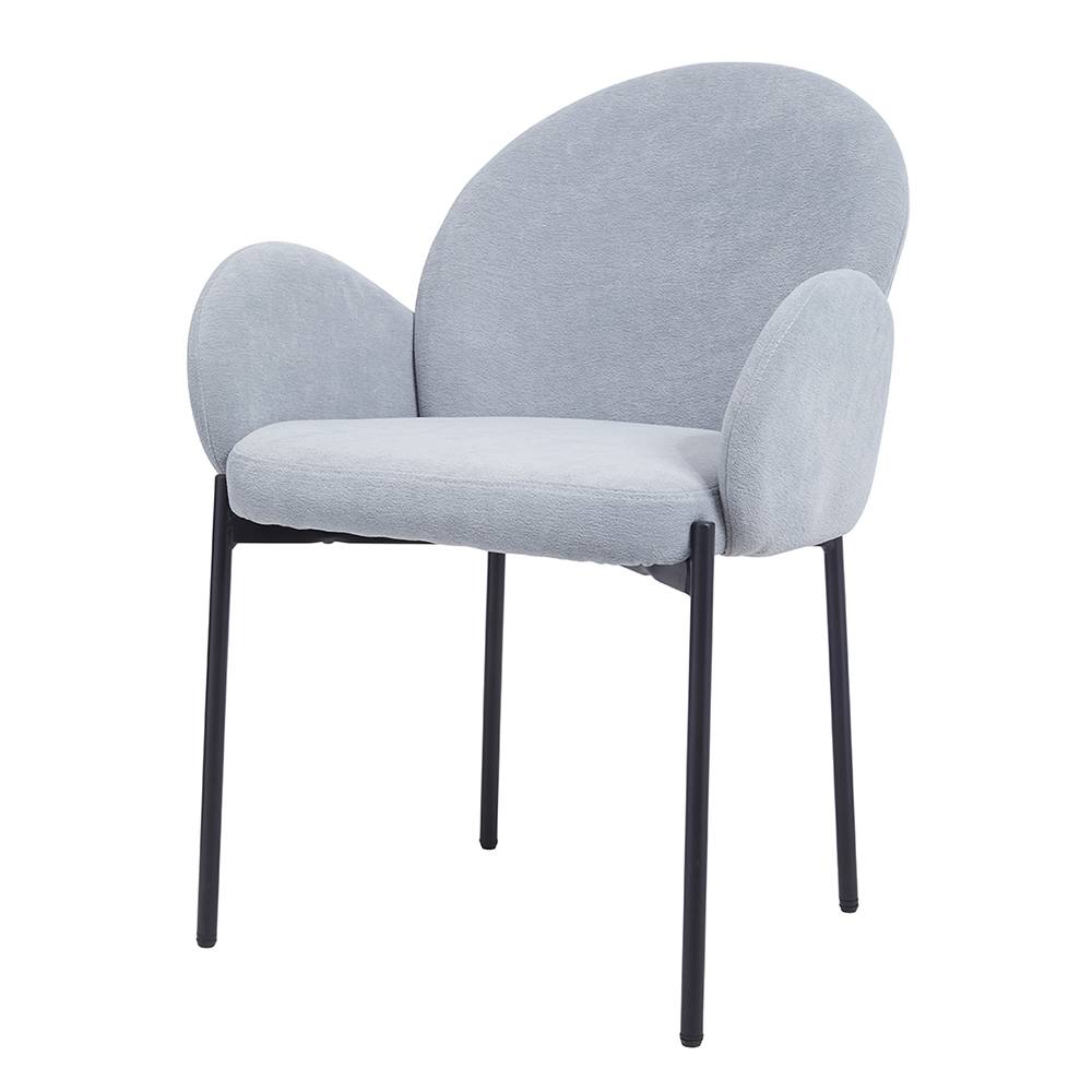 2pcs Upholstered Dining Chairs With Armrest