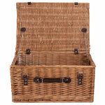 Wicker Double Steamed 51cm Picnic Basket | Brown