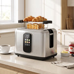 2 Slice Toaster With Touch Screen, Led Countdown, 6 Browning Levels