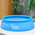 Inflatable Swimming Pool Family-sized, W/ Hand Pump 274x76cm | Blue