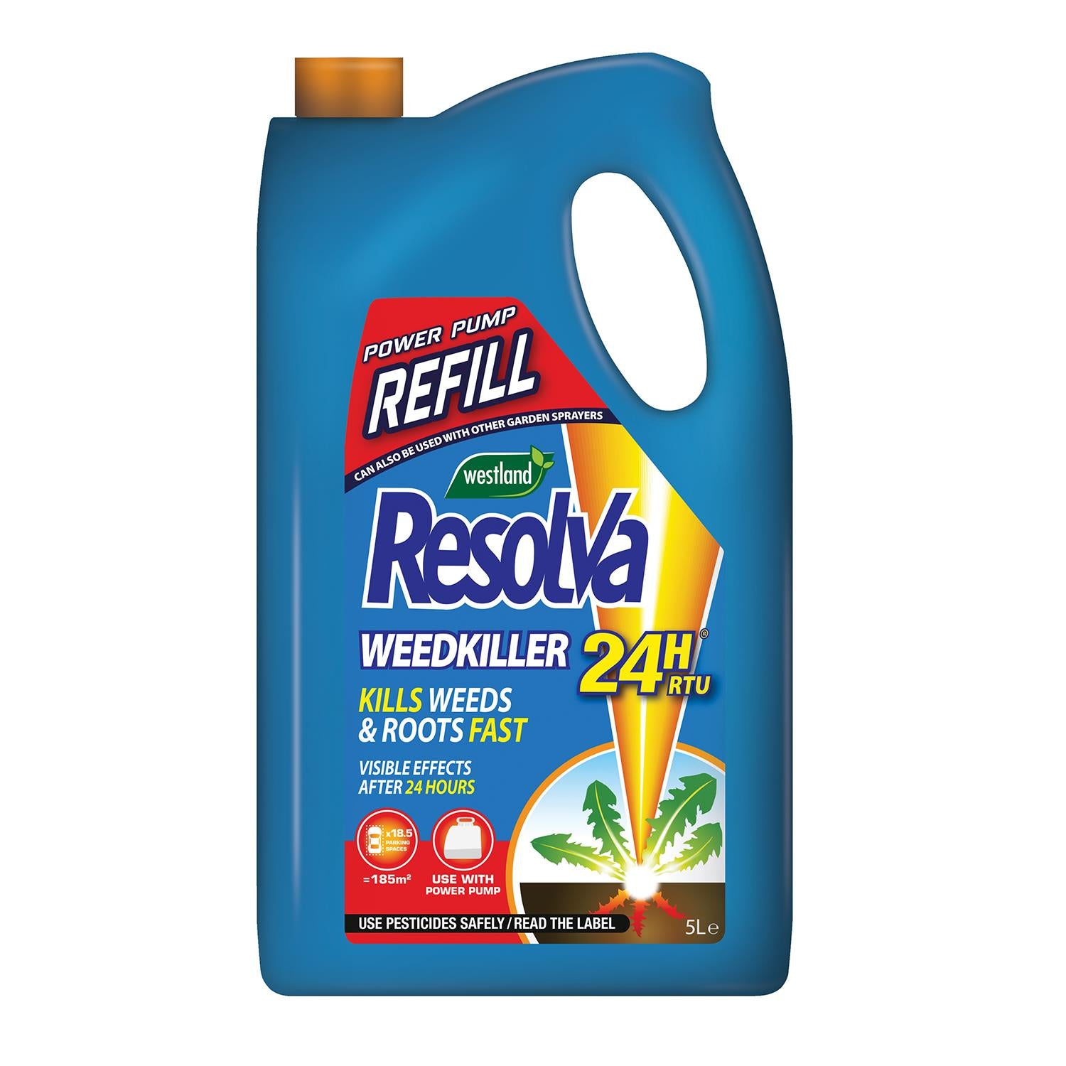 24h Ready To Use Power Pump Weeds & Roots Killer Refill, 5 Litre