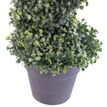 Pair Of 90cm Tall Artificial Boxwood Tower Trees Topiary Spiral Top