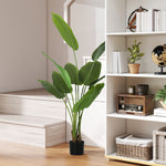 Artificial Bird Of Paradise Plant With Flocking In Pot | 160cm | Green
