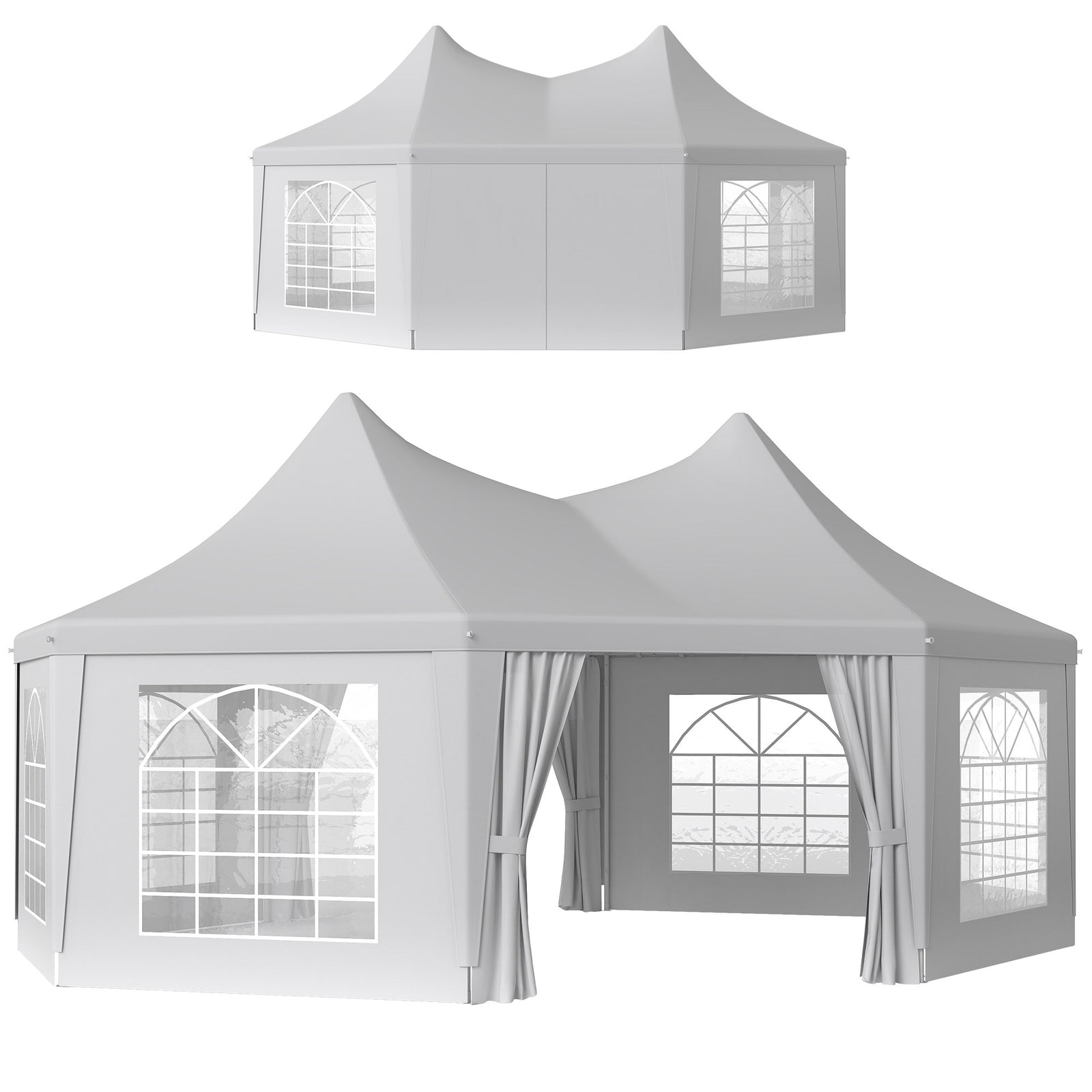 6.8 X 5m Octagonal Marquee Gazebo