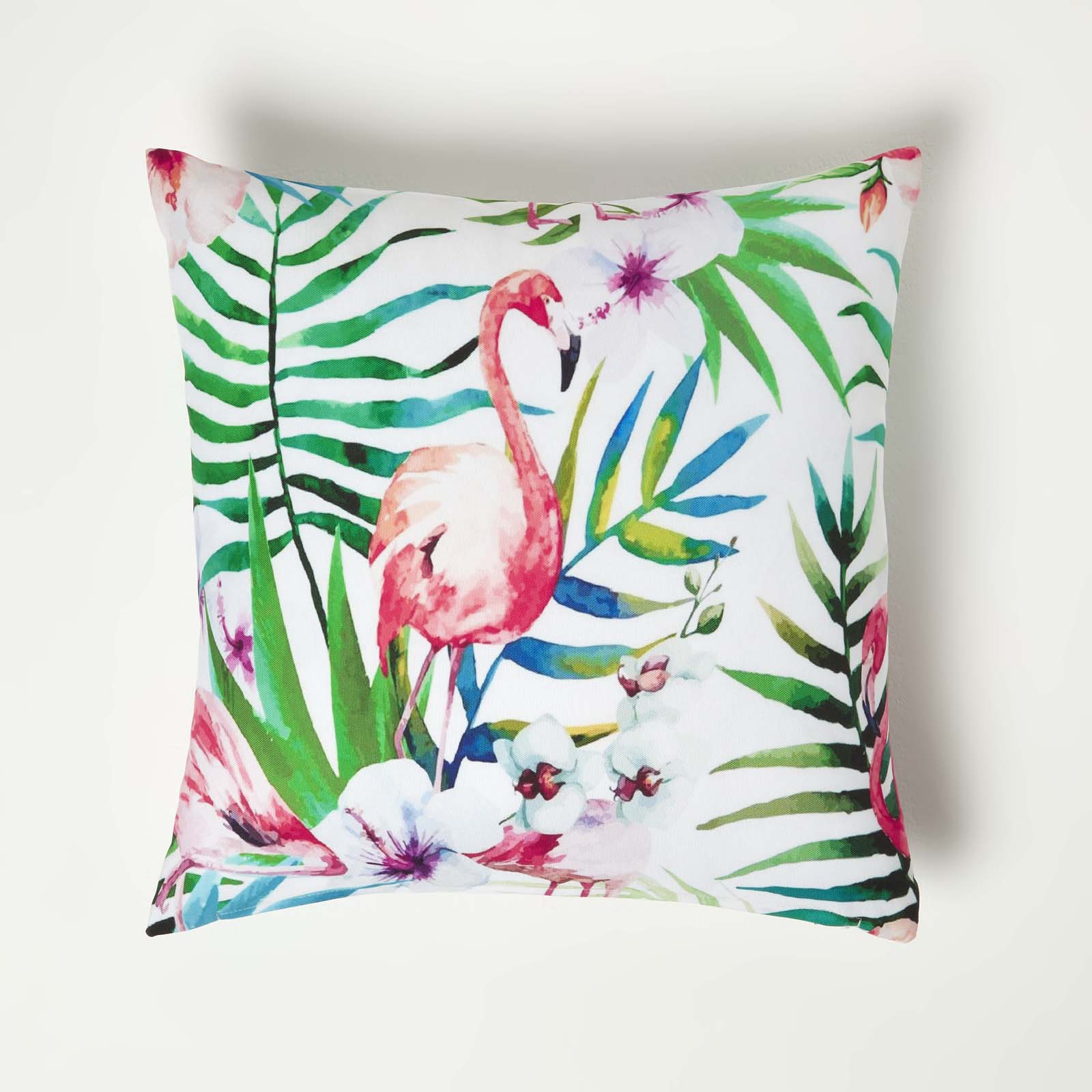 Pink Flamingo Outdoor Cushion 45 X 45 Cm, Set Of 2 | 45cm x 45cm | Pink