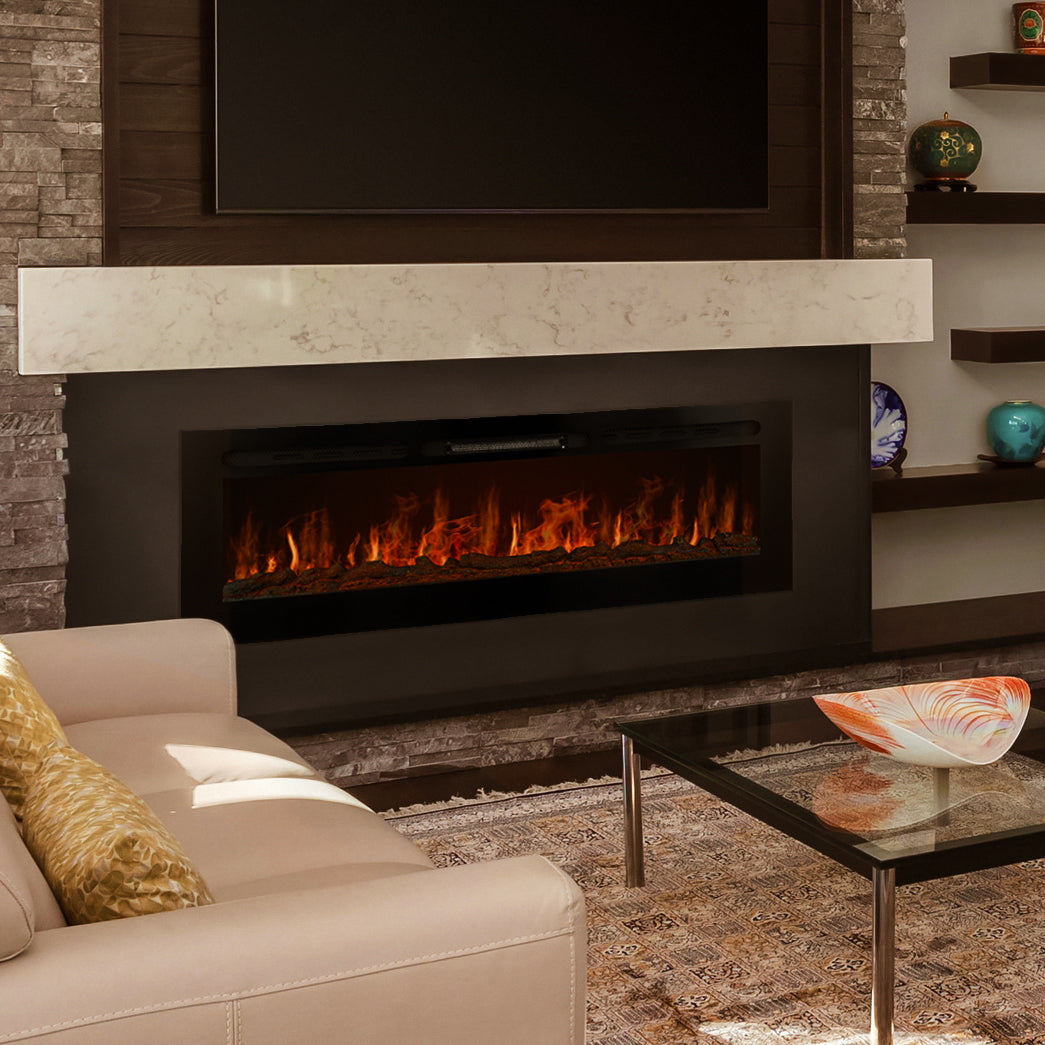 Electric Inset Fireplace | 60” | Black