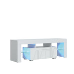 Floe Tv Unit 130cm With Led Lights | White