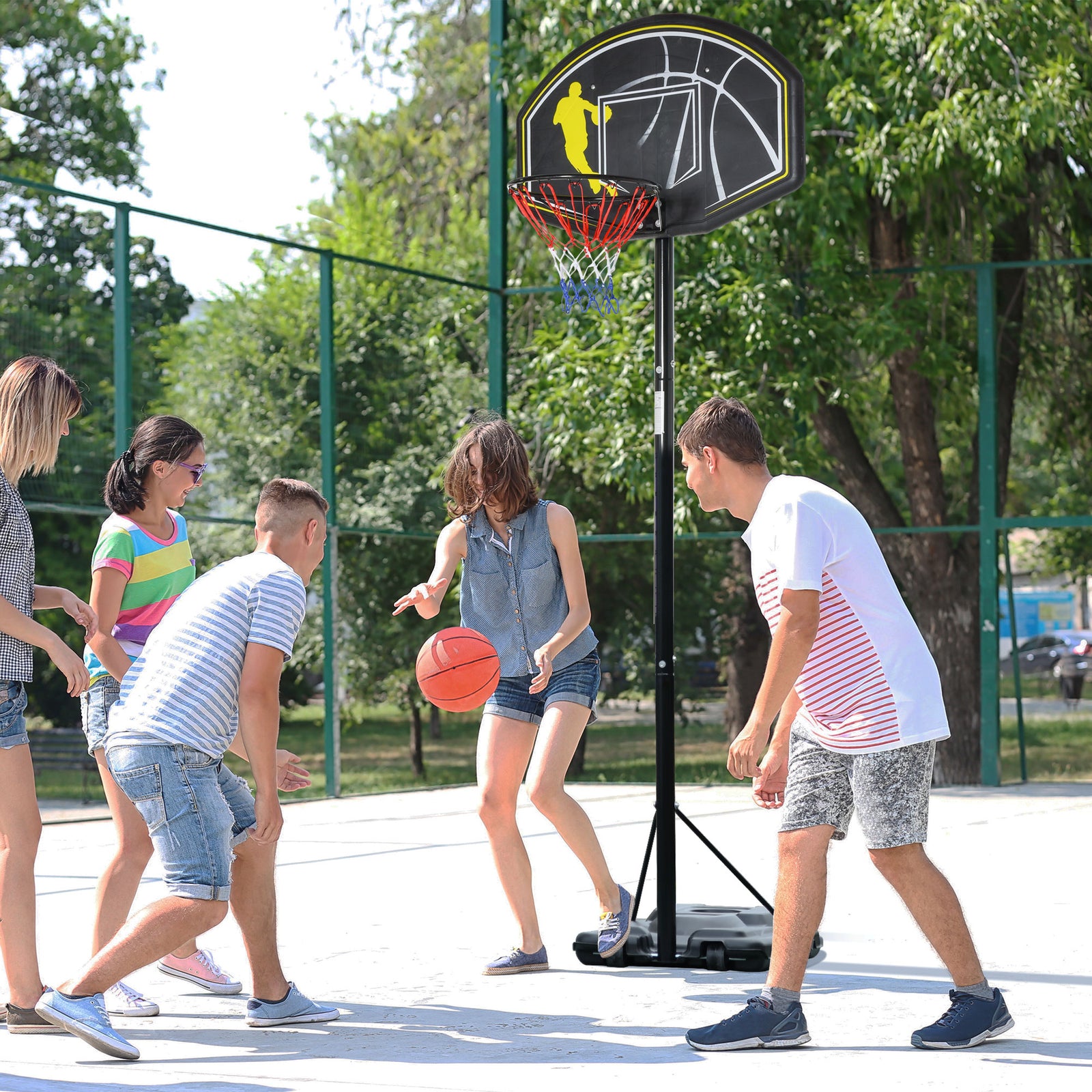 Adjustable Portable Basketball Stand 1.9m-3.05m | Multi Colour