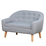 Kids Mini Sofa Children Armchair Seating Bedroom Playroom Furniture Grey