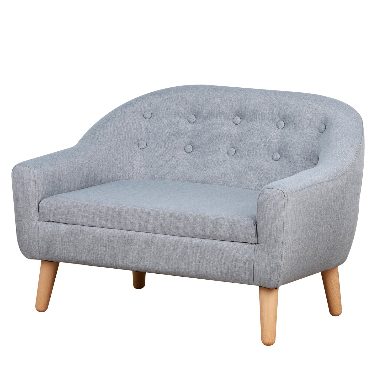 Kids Mini Sofa Children Armchair Seating Bedroom Playroom Furniture Grey