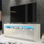 Shine Tv Unit 160cm With Led Lights | White