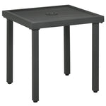 Patio End Table With Umbrella Hole And Steel Frame