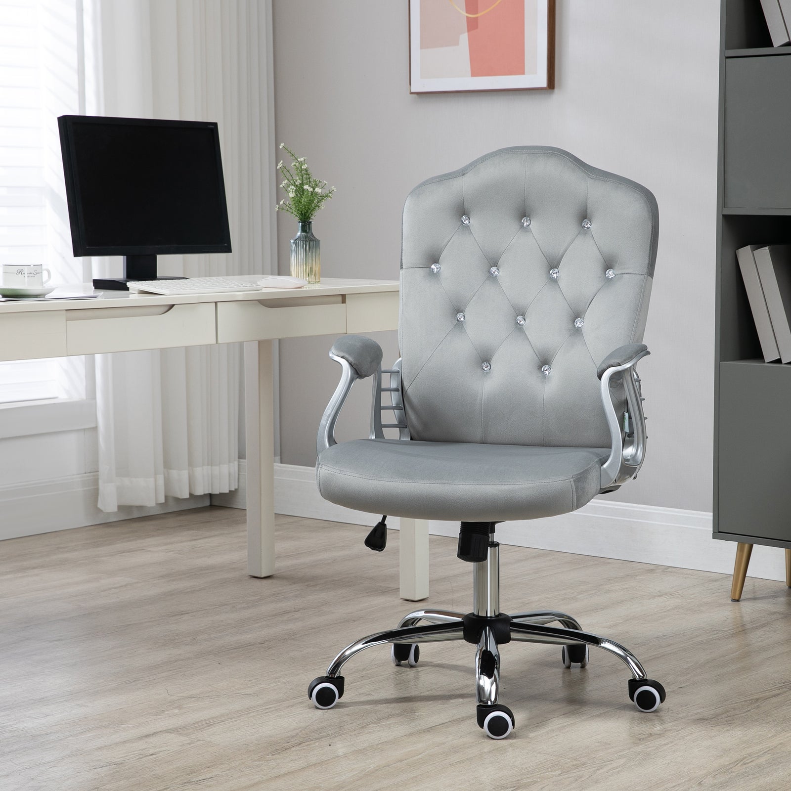 Office Chair with Adjustable Height Tilt Function | Grey