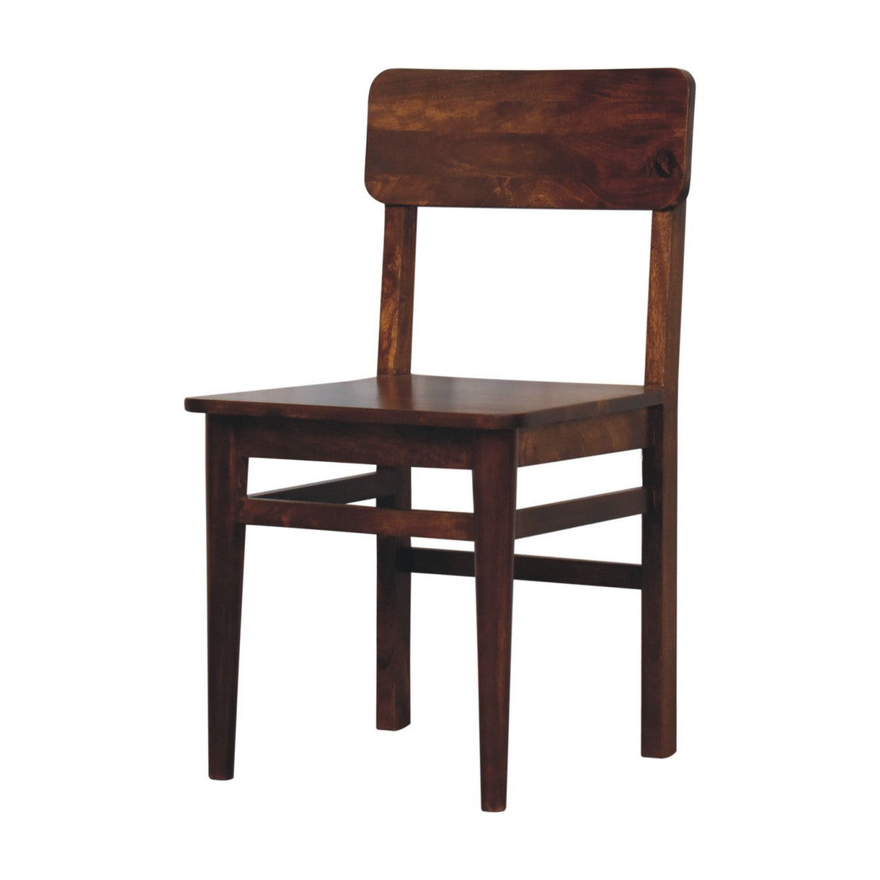 Solid Mango Wood Classic Chestnut Dining Chair
