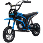 24v Kids Electric Motorbike With Twist Grip Throttle, Music, Horn | Blue