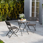 3-piece Plastic Outdoor Folding Table And Chairs Set