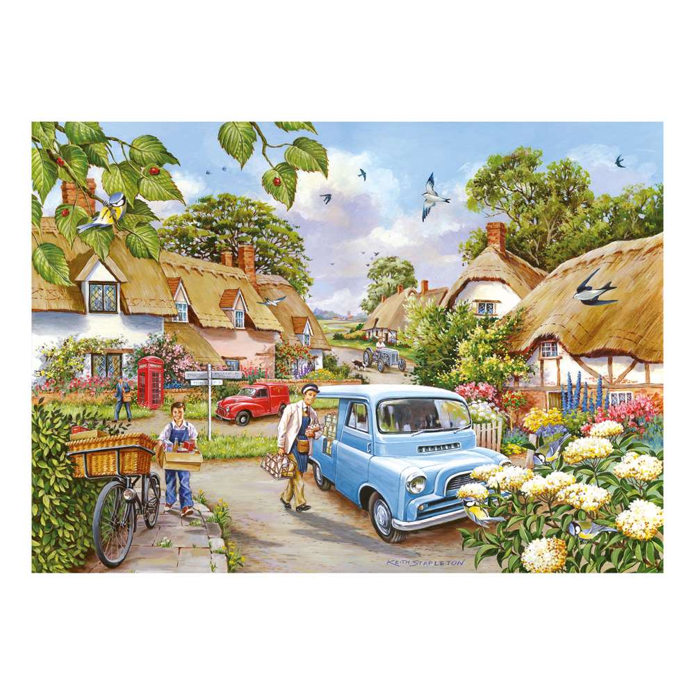 4 X 500 Piece - Village Life 500 Piece Jigsaw Puzzle - Multi Pack