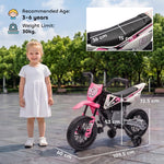 AIYAPLAY 12v Ride On Motorbike With Removable Training Wheels