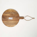 HOMESCAPES Round Mango Wood Chopping And Serving Board, 40 Cm