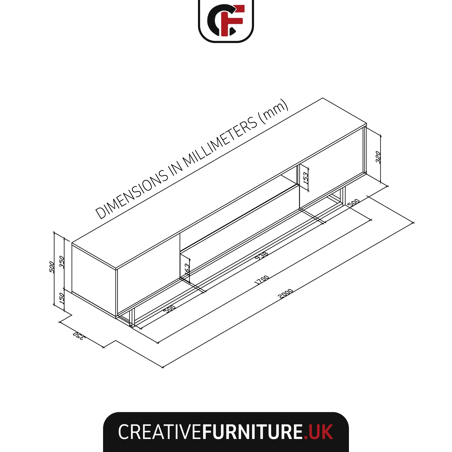 Rift Tv Unit 200cm - Oak / Rustic | Dark Brown