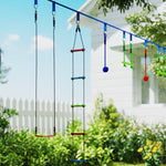 10 Piece Zip Line Kit For Kids, 10m Kids Slackline Kit For Outdoor Garden