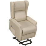 Power Lift Chair For Elderly Fabric Recliner Remote | Beige