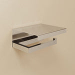 Toilet Roll Holder, Silver Gloss, Wall-mounted, 13 Cm Collection The Grid