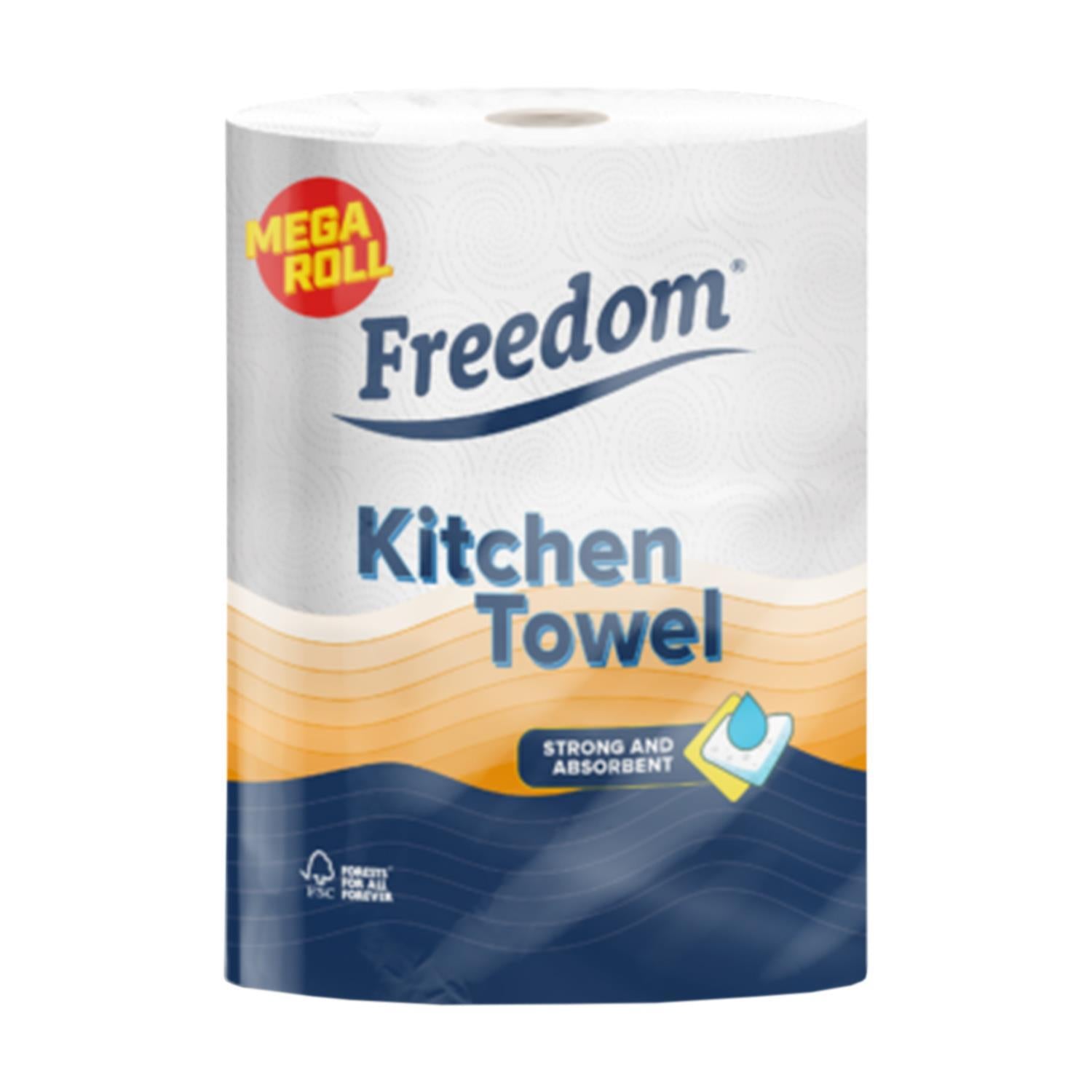 Freedom Aloe Vera 3-ply 90 Rolls + Rhino Jumbo Kitchen Towels 24 Rolls