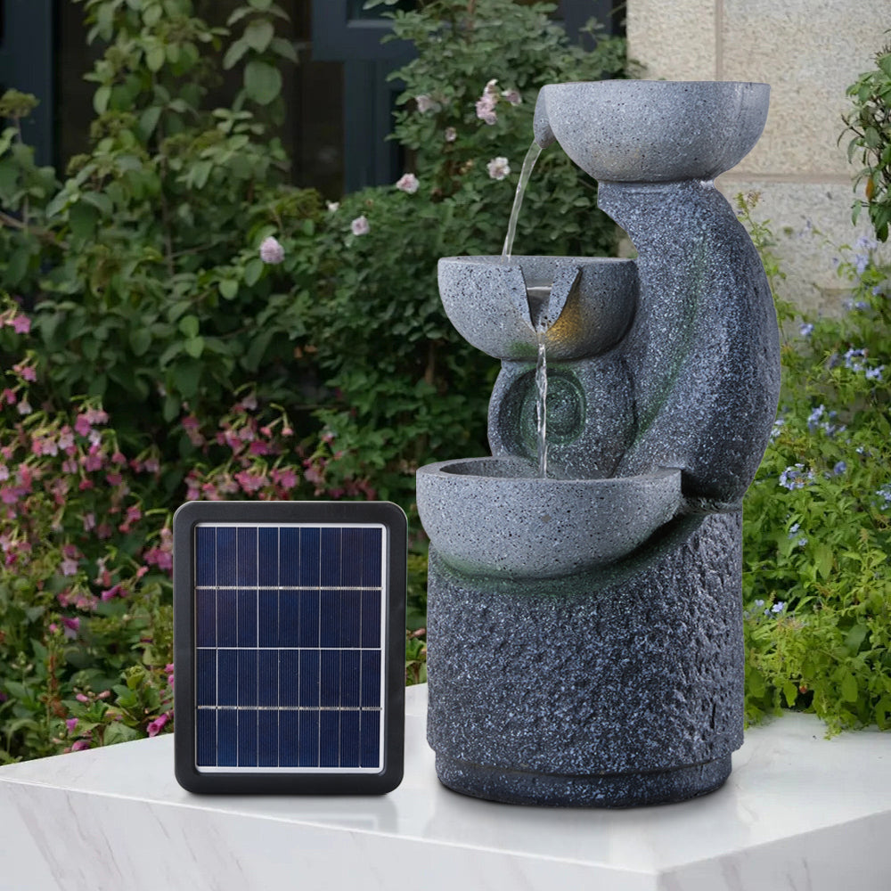 3-tier Outdoor Solar-powered Water Fountain Decor