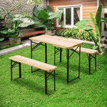 Portable Folding Camping Picnic Table And Bench Set