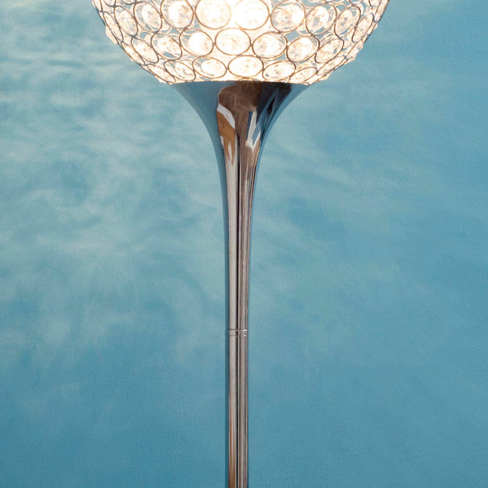 Modern Floor Lamp With K9 Crystal Lampshade Living Room