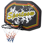 Wall Mounted Basketball Hoop Set, Red & Yellow