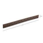 Recycled Rubber Brick Effect Garden Edging Border 1.2m | Set of 20 | Brown