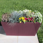 Long Zinc Galvanised Tall Trough Planter | 75cm x 25cm x 90cm | Rose Gold