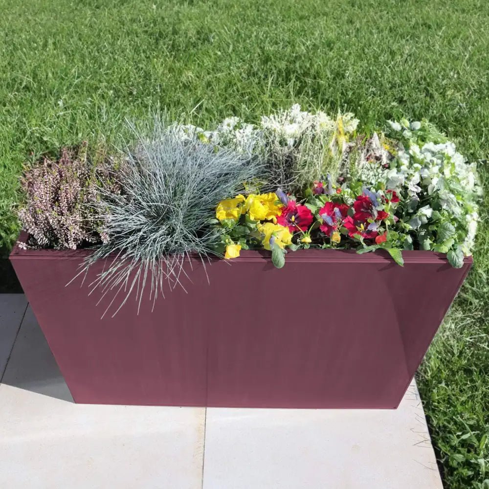Long Zinc Galvanised Tall Trough Planter | 75cm x 25cm x 90cm | Rose Gold