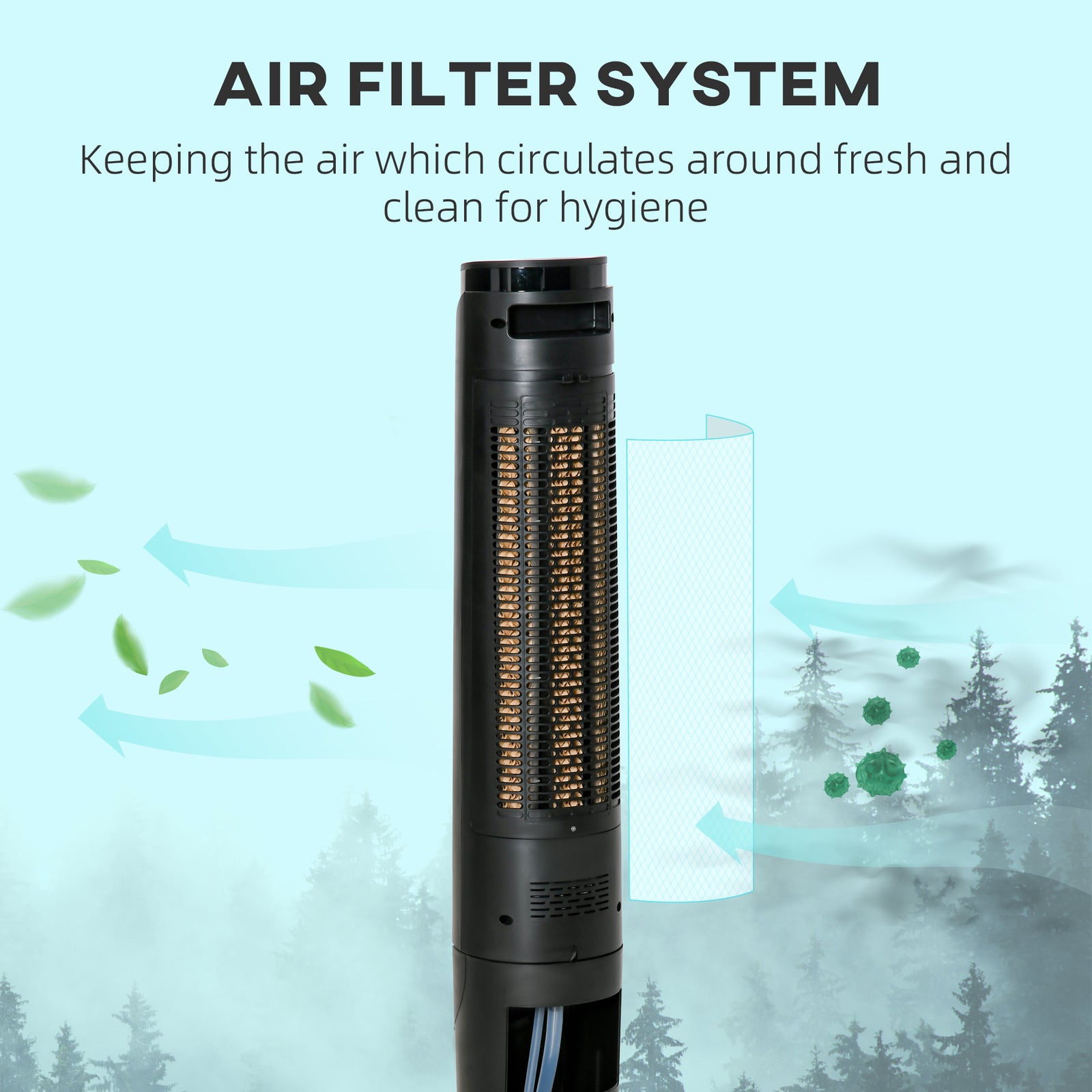 Quiet Air Cooler, Home Evaporative Ice Cooling Tower Fan