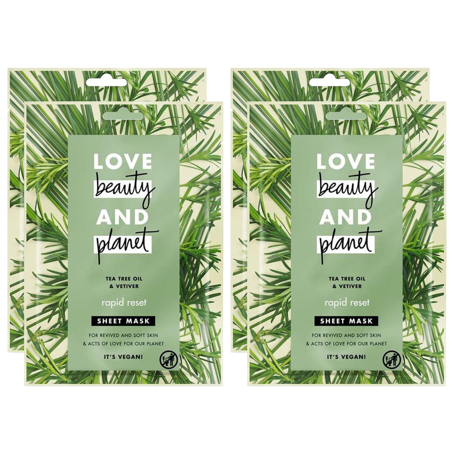Rapid Reset Sheet Mask For Revived And Soft Skin, 4pk