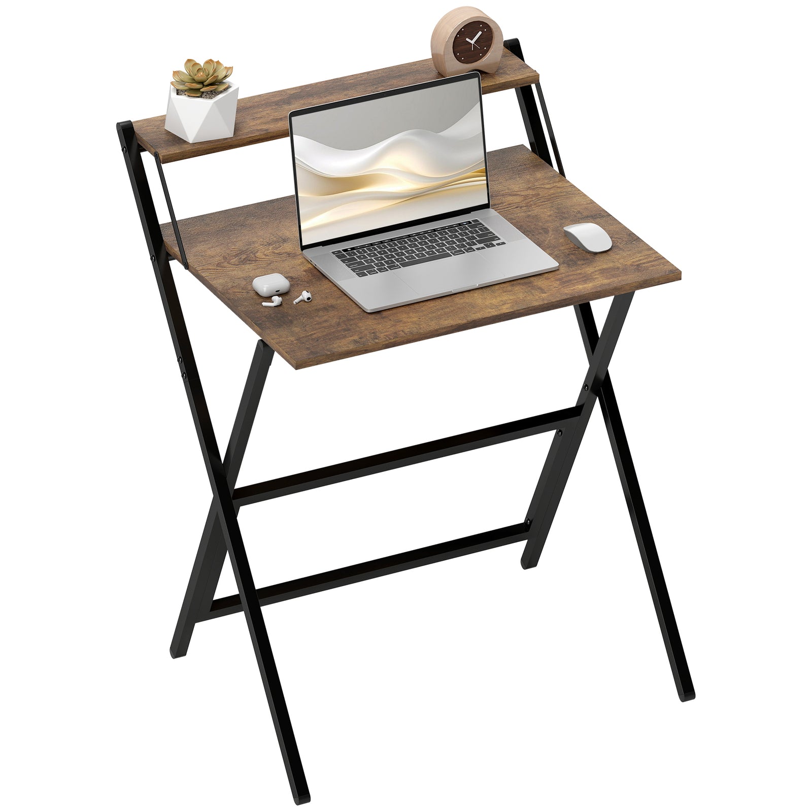 70 Cm Folding Computer Desk For Small Spaces Bedroom | Brown