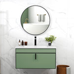 Round Bathroom Mirror, Modern Wall Mirror With Steel Frame