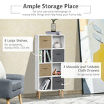 HOMCOM 123 X 55cm Freestanding 8 Cube Storage Cabinet Unit Bookcase