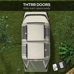 Blackout Camping Tent With Bedroom & Living Room For 4-5 | Khaki