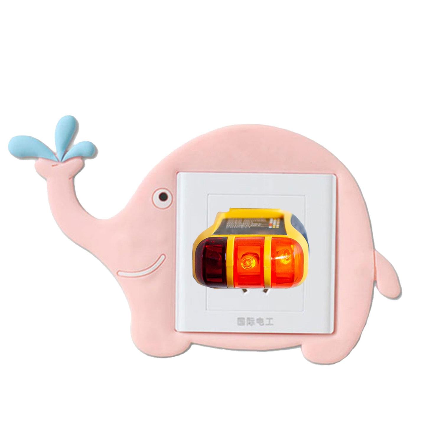 Haven Novelty Electrical Outlet Waterproof Switch Cover Sticker, Pink Elephant