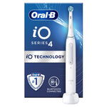 Io4 Electric Rechargeable Toothbrush With 4 Modes & Uk 2 Pin Plug, White