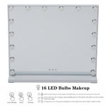 Metal Round Hollywood Vanity Mirror With Led Lights & Touch Screen Control