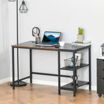 Home Office Desk For Study, Writing With 2 Storage Shelves