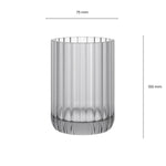 Toothbrush Holder Tumbler, Glass, 8cm, Smoke Grey, Lido Collection