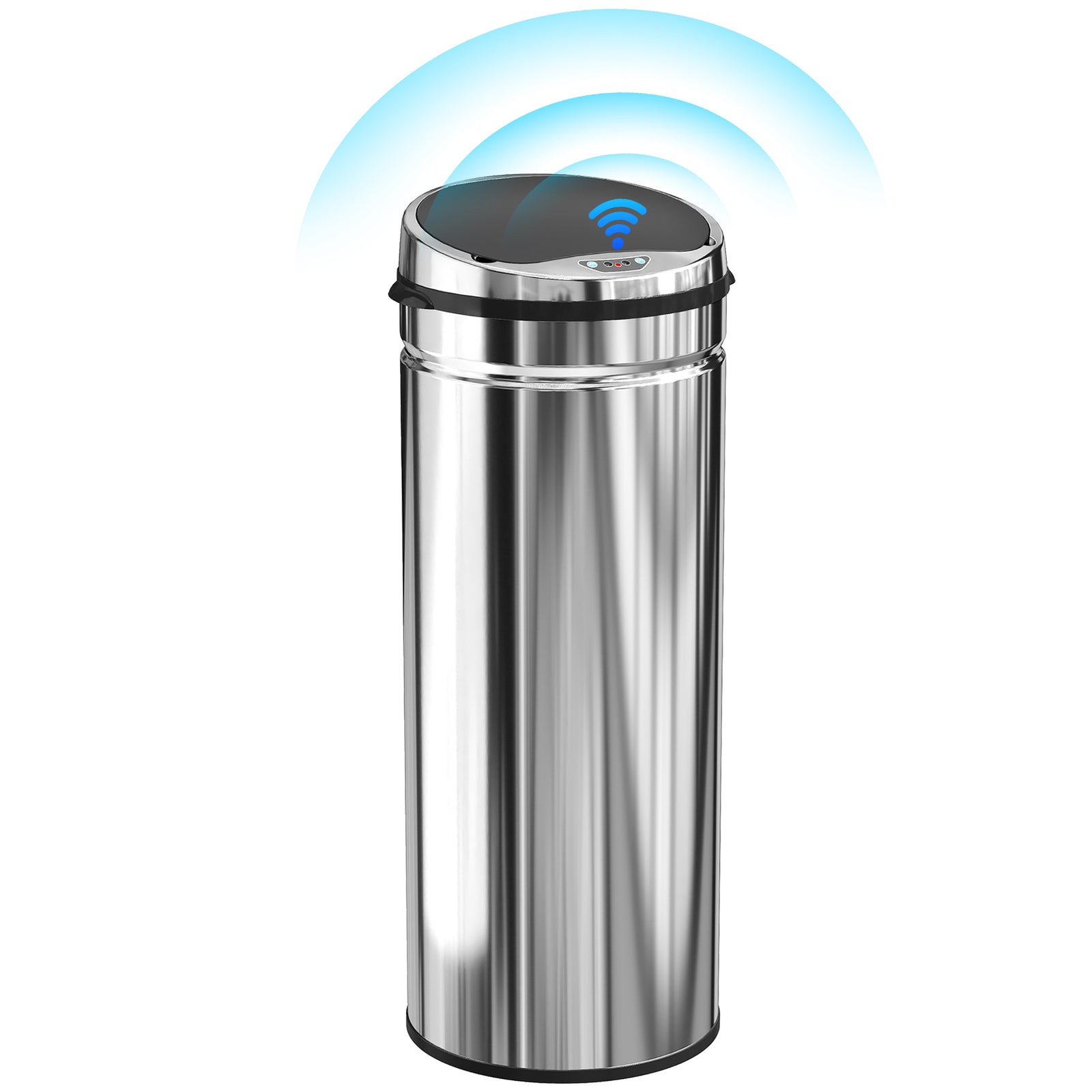 50l Sensor Bin, Stainless Steel Kitchen Bin With Automatic Close | Silver