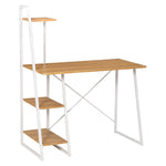 HOMCOM Study Desk With 3-tier Storage Shelves