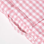 Cotton Gingham Check Floor Cushion | 50cm x 50cm | Pink